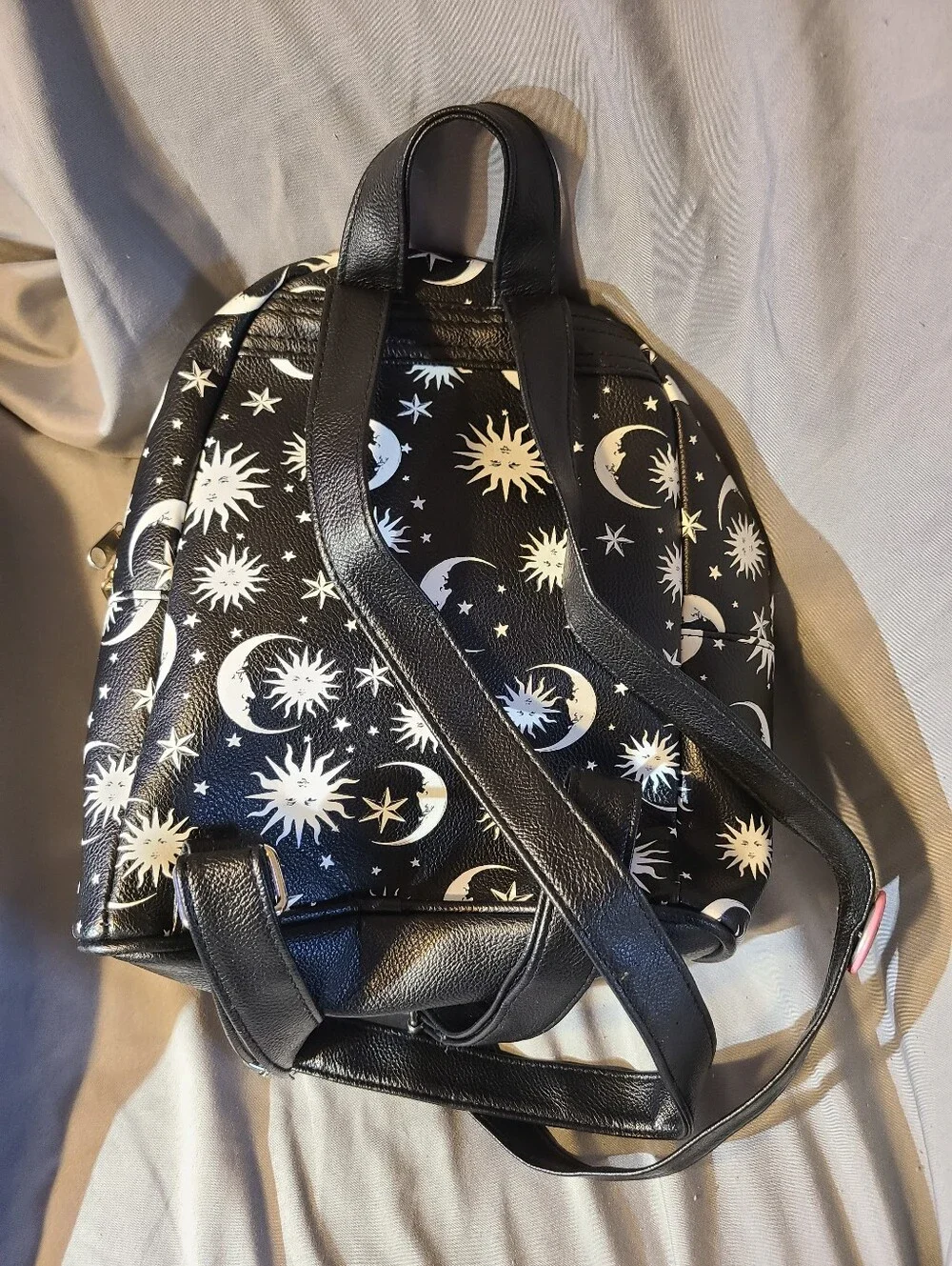 Celestial Print Mini Backpack  SUN AND MOON